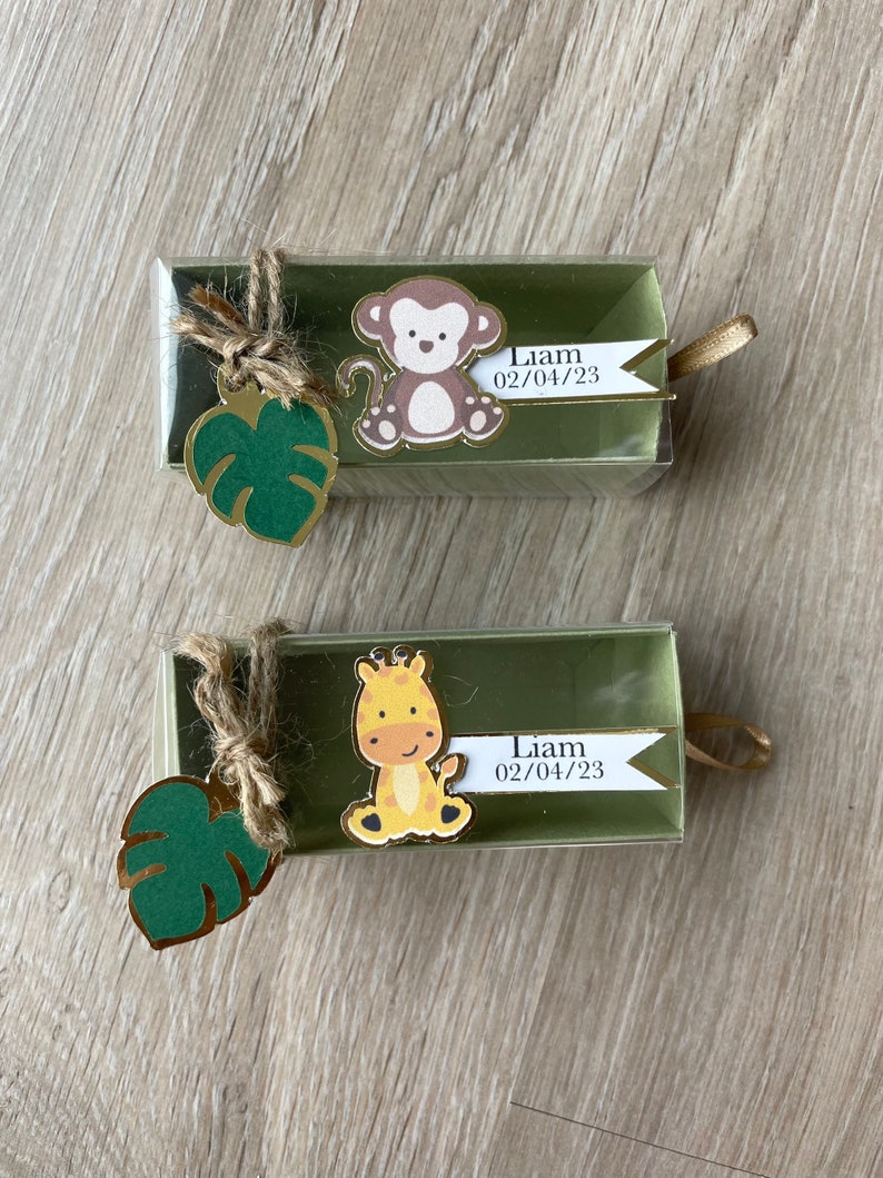 Bouteille d'eau personnalisée avec animaux de la jungle safari avec nom