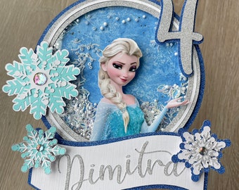 Elsa Cake Topper - Elsa Cake Topper - Geburtstagstorte Dekoration - Elsa Themengeburtstag
