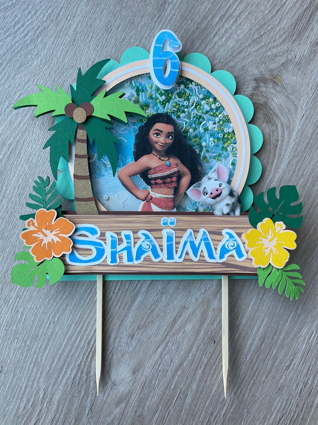 Cake Topper Vaiana Cake Topper Moana D coration G teau D anniversaire 