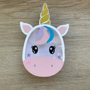 Boîte à dragées personnalisée thème licorne, pour baptême, communion, anniversaire , naissance