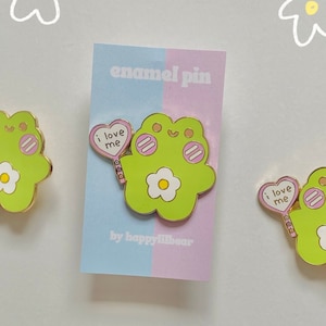 i love me froggy enamel pin-frog enamel pin-froggy enamel pin-frog pin-self love enamel pin-kawaii enamel pin-cute enamel pin-frog accessory