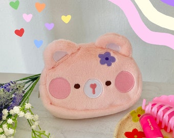 The Teddy Pouch-teddy bag-teddy pouch-teddy bear bag-kawaii pouch-cute makeup bag-cute pouch bag-kawaii ours sac-ours sac à main-mignon sac à main-ours