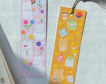 marcador estético- marcador lindo, marcador kawaii, marcador bonito, marcador único, marcador hecho a mano, amante de los libros lindo marcador de rana regalo
