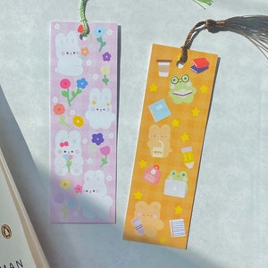 aesthetic bookmark- cute bookmark,kawaii bookmark, pretty bookmark, unique bookmark, handmade bookmark,book lover cute gift-frog bookmarker