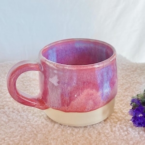 PREORDER: pink skies handmade ceramic mug-hand glazed ceramic mug-pink glazed mug-aesthetic coffee mug-ceramic mug for her-girly mug-mug