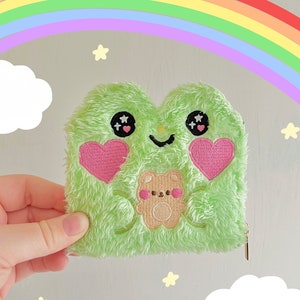 The Froggy Wallet-carteira de sapo, bolsa de sapo, bolsa de sapo, pelúcia de sapo, carteira fofa, carteira, carteira kawaii, carteira feminina, carteira de anime, acessório de sapo