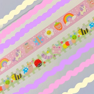 cute washi tape//kawaii washi tape,bear washi tape,bugs washi tape,cute bujo washi tape,garden washi tape,cute stationery washi tape,unicorn