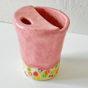 予約注文: リトルフルーツ ハンドメイド 持ち運び用カップ - ハンドメイド トラベルカップ - 持ち運び用カップ ハンドメイド ストーンウェア 持ち運び用タンブラー - トラベルカップ - ストーンウェア タンブラー