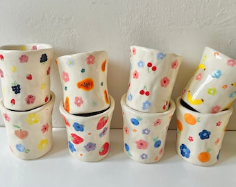 handmade ceramic tumbler-holds approx. 8 oz- handmade ceramic cup-handmade ceramic mug-handmade cup-handmade tumbler-cute tumbler