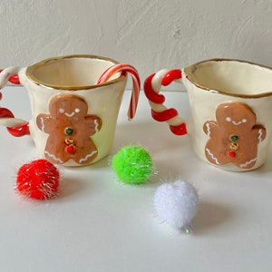 PRE-ORDER: kerstmis peperkoekmanmok met goudglans-kerstmok-kerst koffiemok-peperkoekman-mok-kerst keukengerei