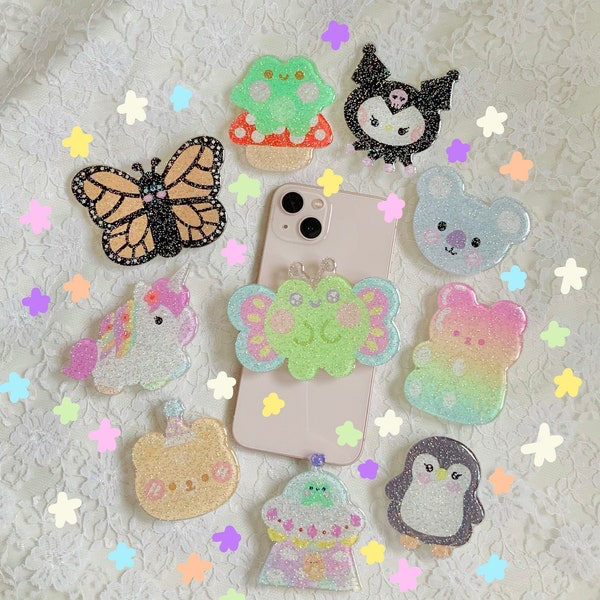 SUPER GLITTER cute phone griptok-cute phone holder,kawaii phone holder,pretty phone holder,cute griptok,grip,phone holder,phone accessory