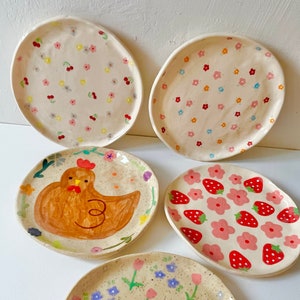 PREORDER:handmade stoneware ceramic dinner plate-ceramic plate-handmade plate-aesthetic plate-serving plate-cute plate-pottery plate-plate