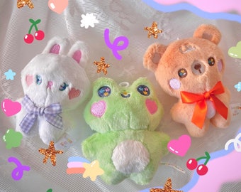 happylilbear friends plushie keychains-plush keychain-plush-cute plushie-plushie accessory-plush toy-frog plush-froggy-bear plush-plush gift