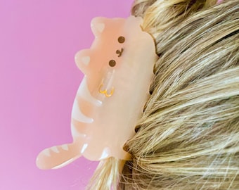 The Cat Loaf Hair Claw Clip-cellulose acetate hair clip-fun hair claw clip-hair claw clip designs-hair claw clips-acetate hair claw-cat hair