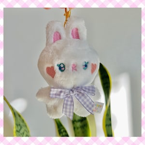 The Bunny Plush Keychain by happylilbear- keychain,bunny plush,bunny stuffed animal,cute plush,plush gift,kawaii gift,plushie,plush,bunny