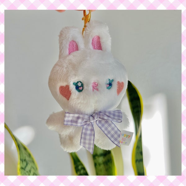 The Bunny Plush Keychain by happylilbear- keychain,bunny plush,bunny stuffed animal,cute plush,plush gift,kawaii gift,plushie,plush,bunny