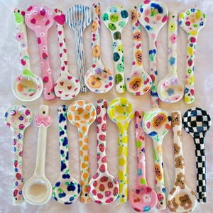 PRE-ORDER: handgemaakte keramische lepels-handgemaakte lepel esthetiek-fruitlepel handgemaakte-lepel cadeau-keramische lepel-aardewerk lepel-schattige lepel-lepel