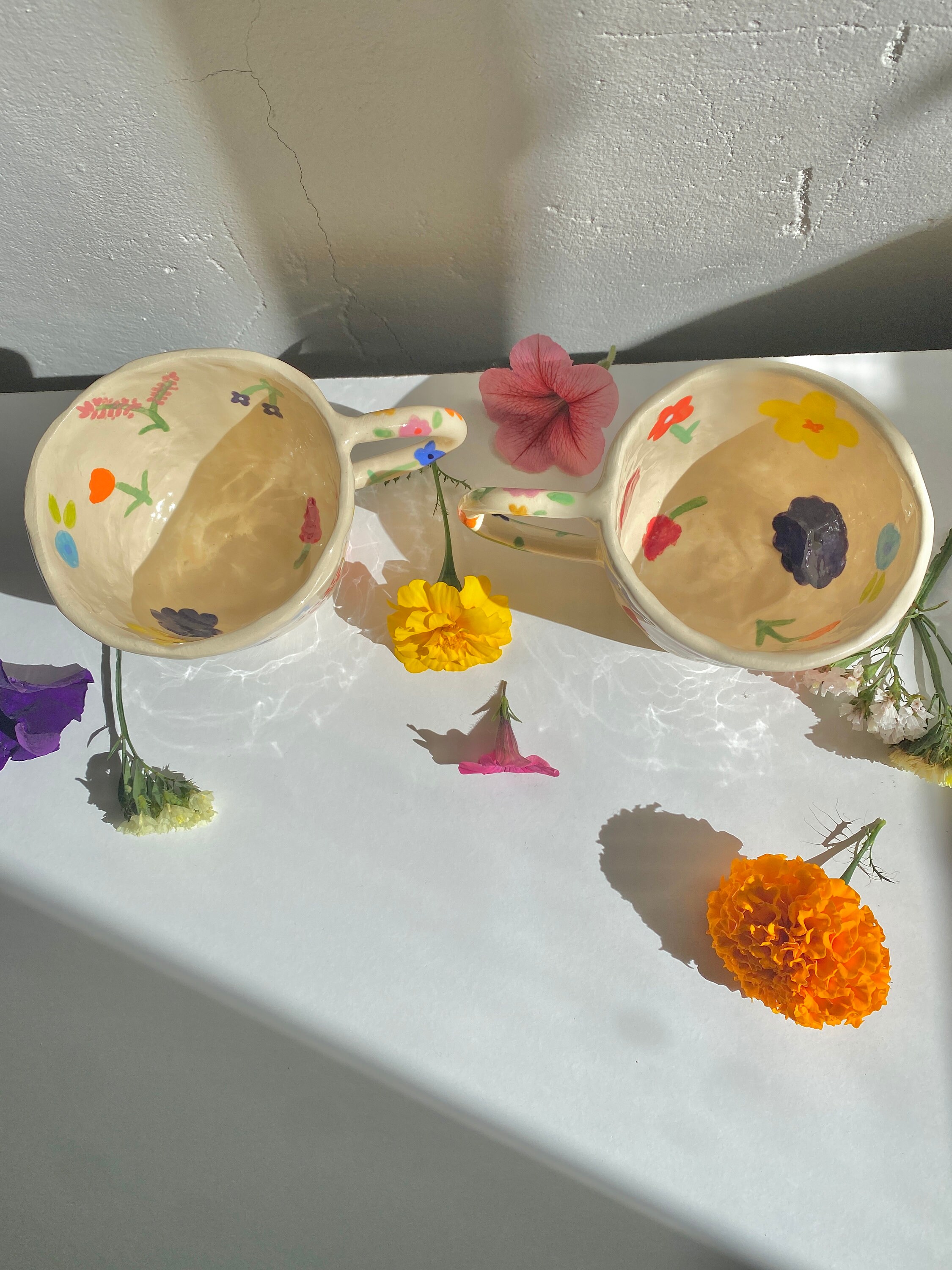 Preorder:wildflower Bouquet Handmade Ceramic Mug-handmade - Etsy