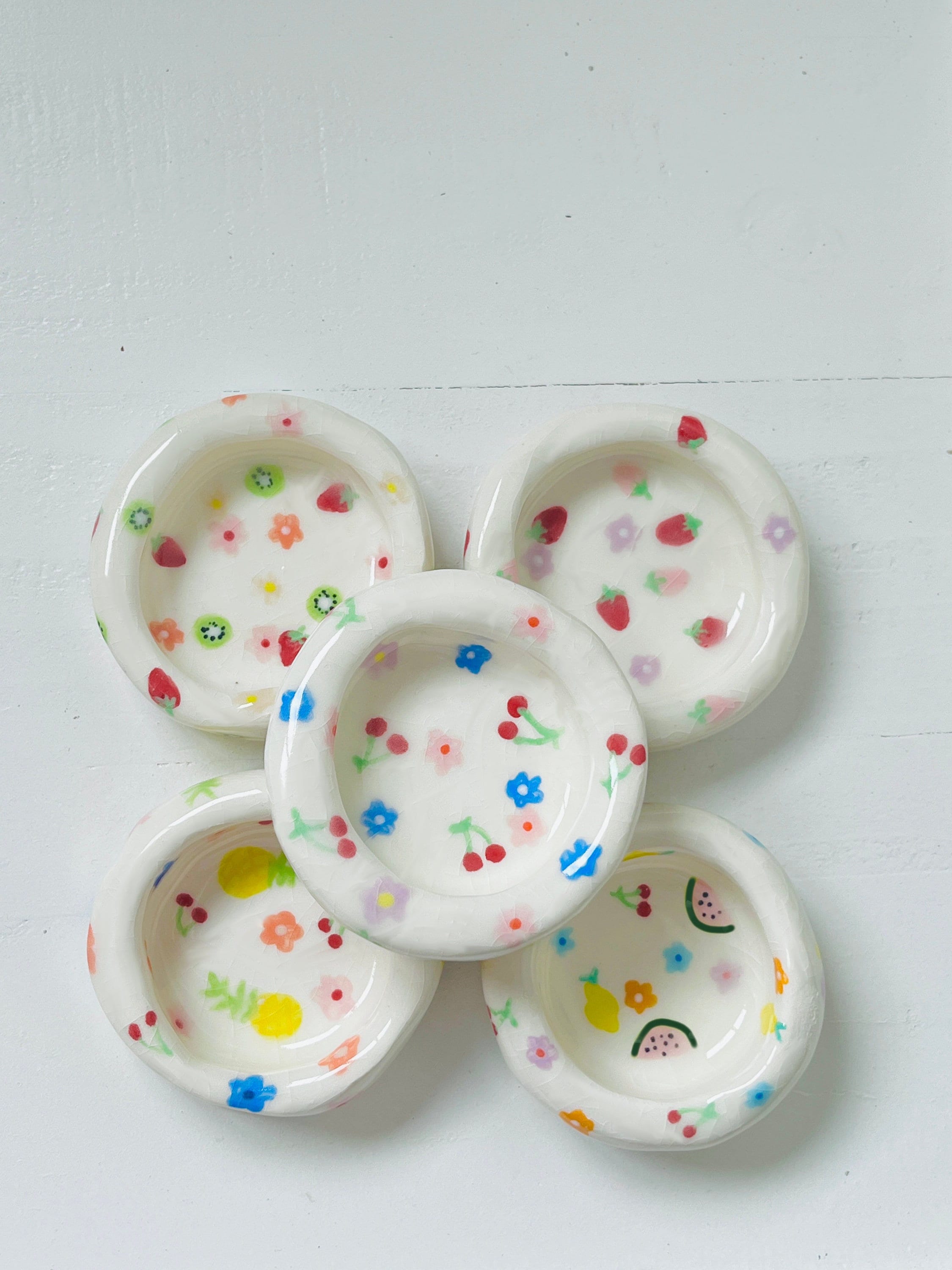 fruit chunky trinket dish-trinket dish-handmade ceramic jewelry dish-jewelry dish-catch all dish-handmade dish-jewelry dish-cute ring dish