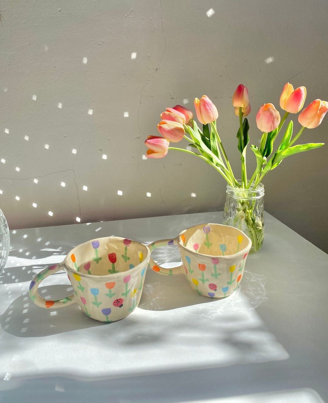 PREORDER: Tulip Garden Handmade Ceramic Mug-handmade Ceramic Mug ...