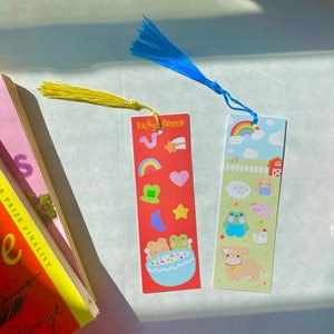aesthetic bookmark- cute bookmark,kawaii bookmark, pretty bookmark, unique bookmark, handmade bookmark,book lover cute gift-frog bookmarker