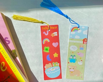 marcador estético- lindo marcador, marcador kawaii, marcador bonito, marcador único, marcador hecho a mano, amante de los libros lindo regalo-rana marcador