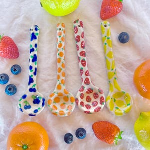 PREORDER: handmade ceramic fruit spoons-handmade spoons-spoon hand crafted-spoon aesthetic-kitchen decor