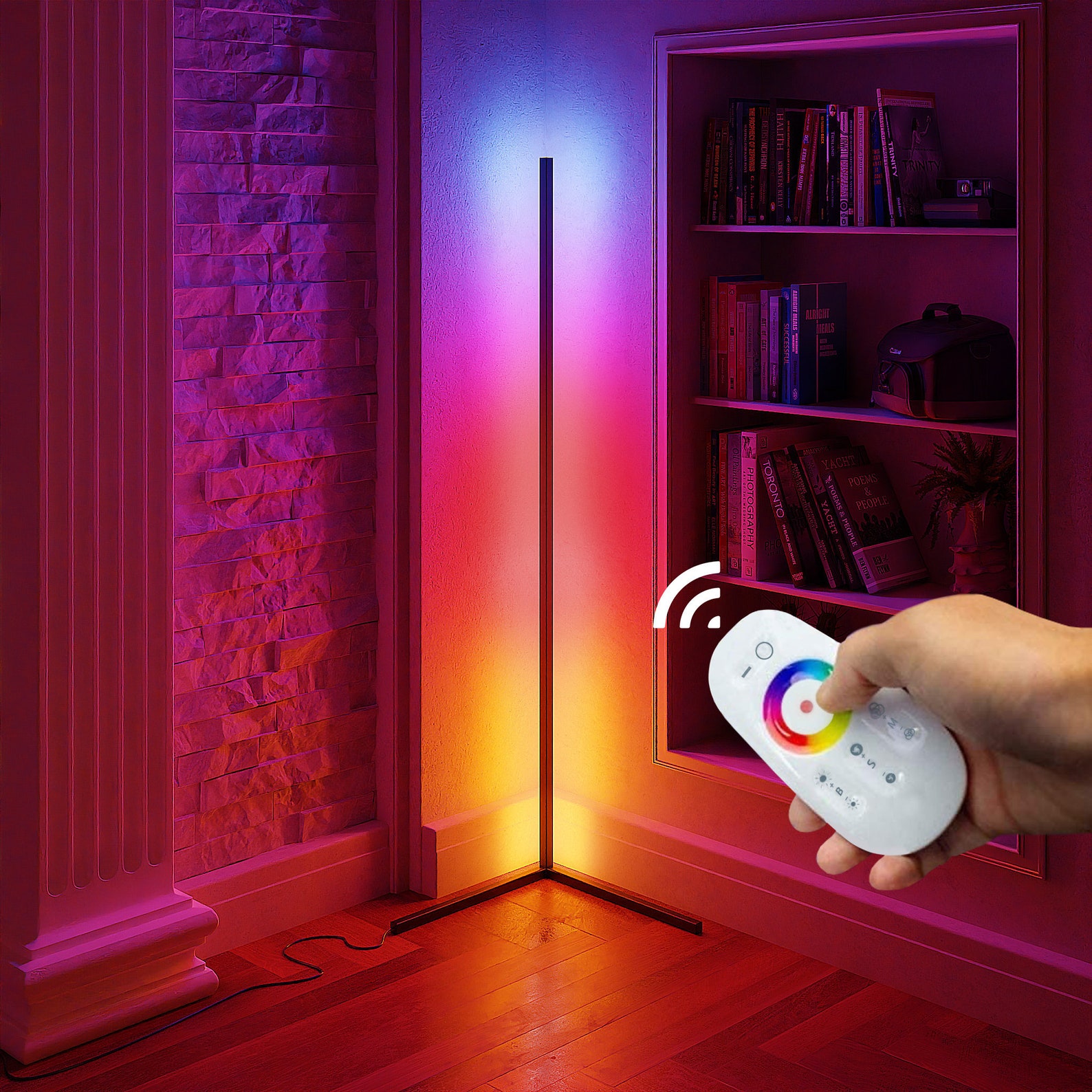 Color Changing Minimalist LED Corner Floor Lamp 55 Etsy