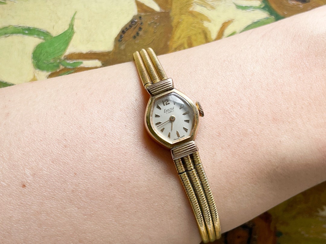 Carica Manuale Orologio Exactus Vintage Orologio Vintage Placcato