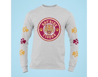 Bayside Tigers Long Sleeve Tee - Bayside Alumni Pullover, Saved By The Bell, Varsity Shirt, Unisex Shirt, TV Show Fans
