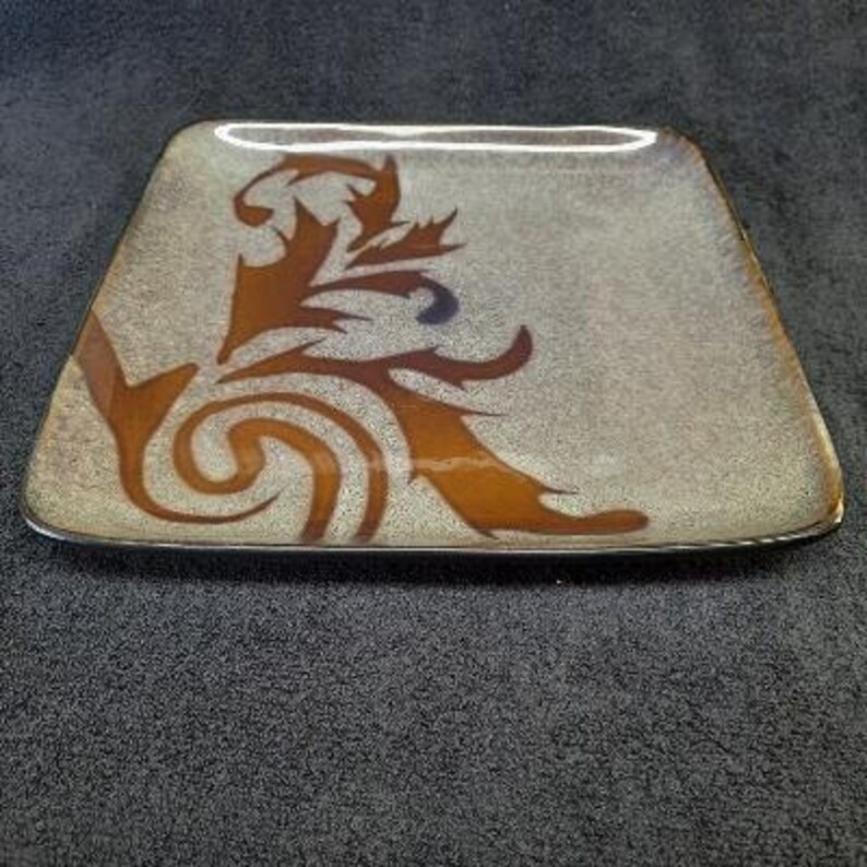 Oneida Stoneware Solare Damask Scroll Pattern Square Dinner Etsy