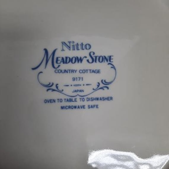 (260416-2) Nitto Meadow Stone ディナーセット Nitto Meadow Stone Country Cottage Pattern Round Meat Chop Plate