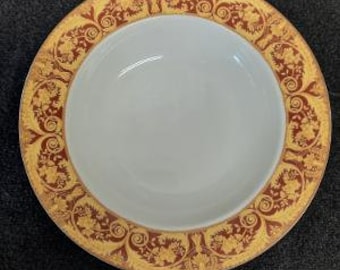 Lynns Fine China Valetta Red Pattern Rim Soup Bowl