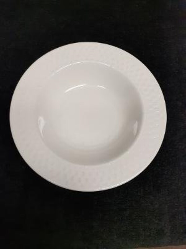 Oneida Majesticware Stoneware Basketweave Pattern Rimmed Soup Bowl Etsy