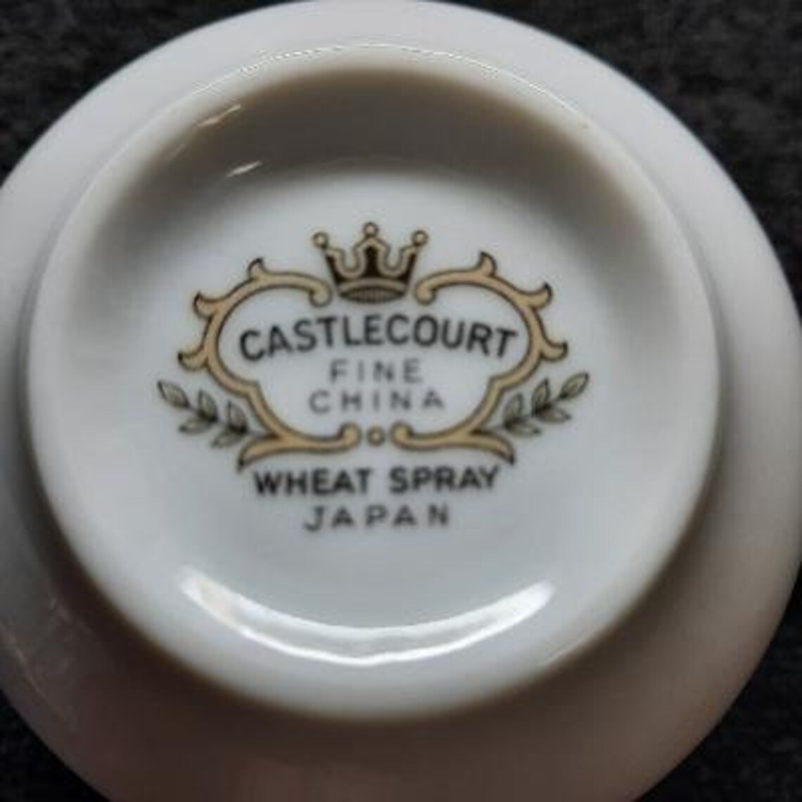 Castlecourt Fine China Wheat Spray Pattern Flat Coffee Cup No Saucer