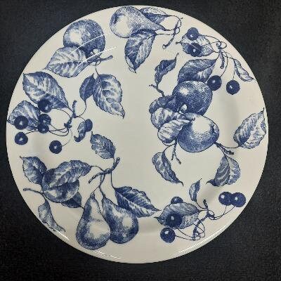 高質で安価 Blue Quadrifoglio Ceramica Fruits Pattern Leaves and 食器