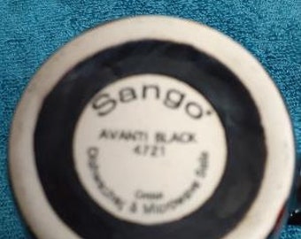 Sango Avanti Black 4721 Pattern Coffee Mug