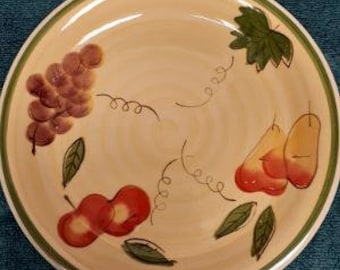 Royal Norfolk Stoneware Tuscan Fruit Pattern Dinner Plate Imperfect
