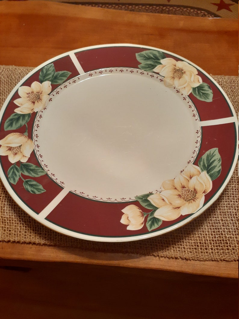 Gibson Magnolia Pattern Chop Plate Platter Etsy
