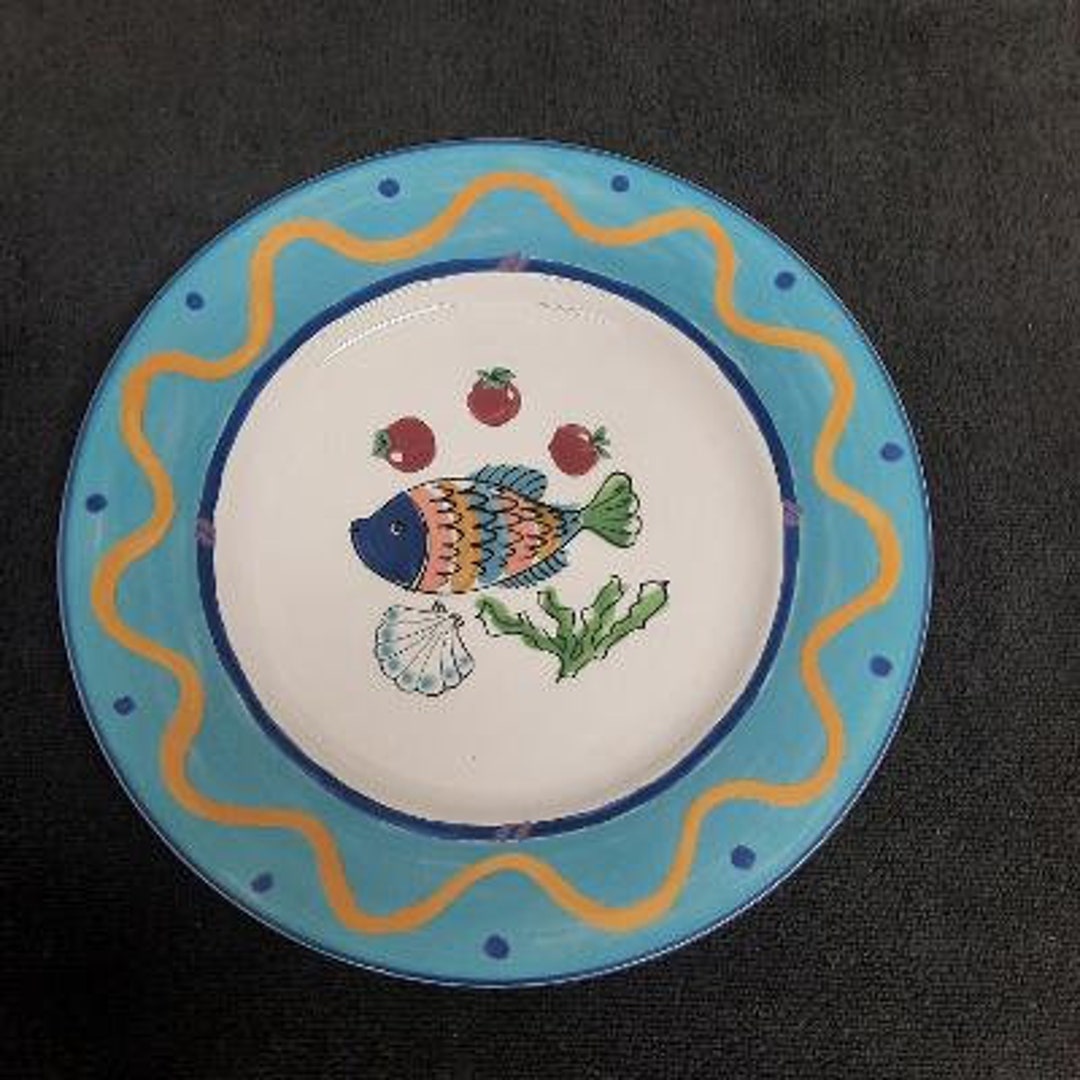 ミシャコシャ　MIZA COSHA ケーキ皿　16センチ Mikasa Fashion Plate Ocean Collage Dinner Plate Made in Japan - Etsy