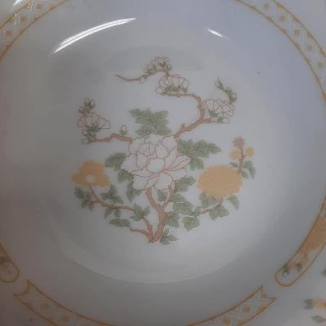 Liling Fine China Jade Tree Pattern Coupe Soup Bowl Etsy