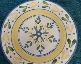 Pier 1 Solimar Pattern Hand Painted Dinner Plate Made in Tunesia