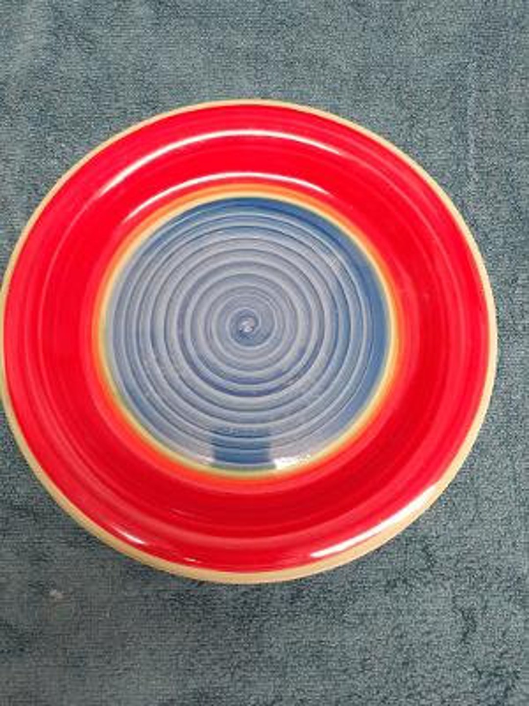 Royal Norfolk Mambo Pattern Stoneware Dinner Plate Blue Center Etsy