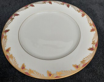 Lenox Essex Maroon Smooth 0351-R Pattern Dinner Plate Made in USA