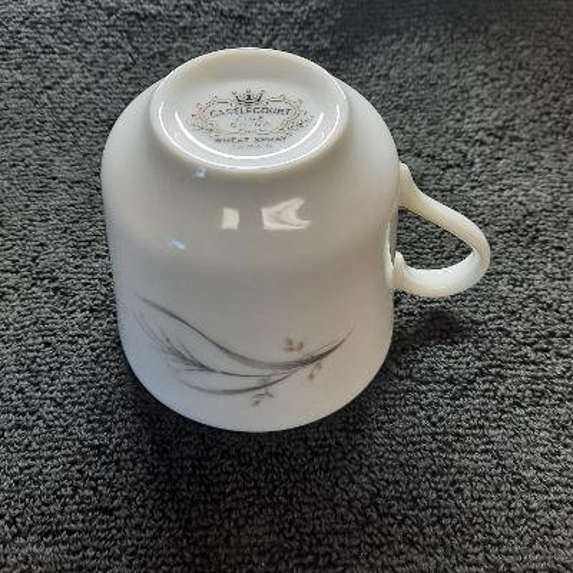 Castlecourt Fine China Wheat Spray Pattern Flat Coffee Cup No Saucer