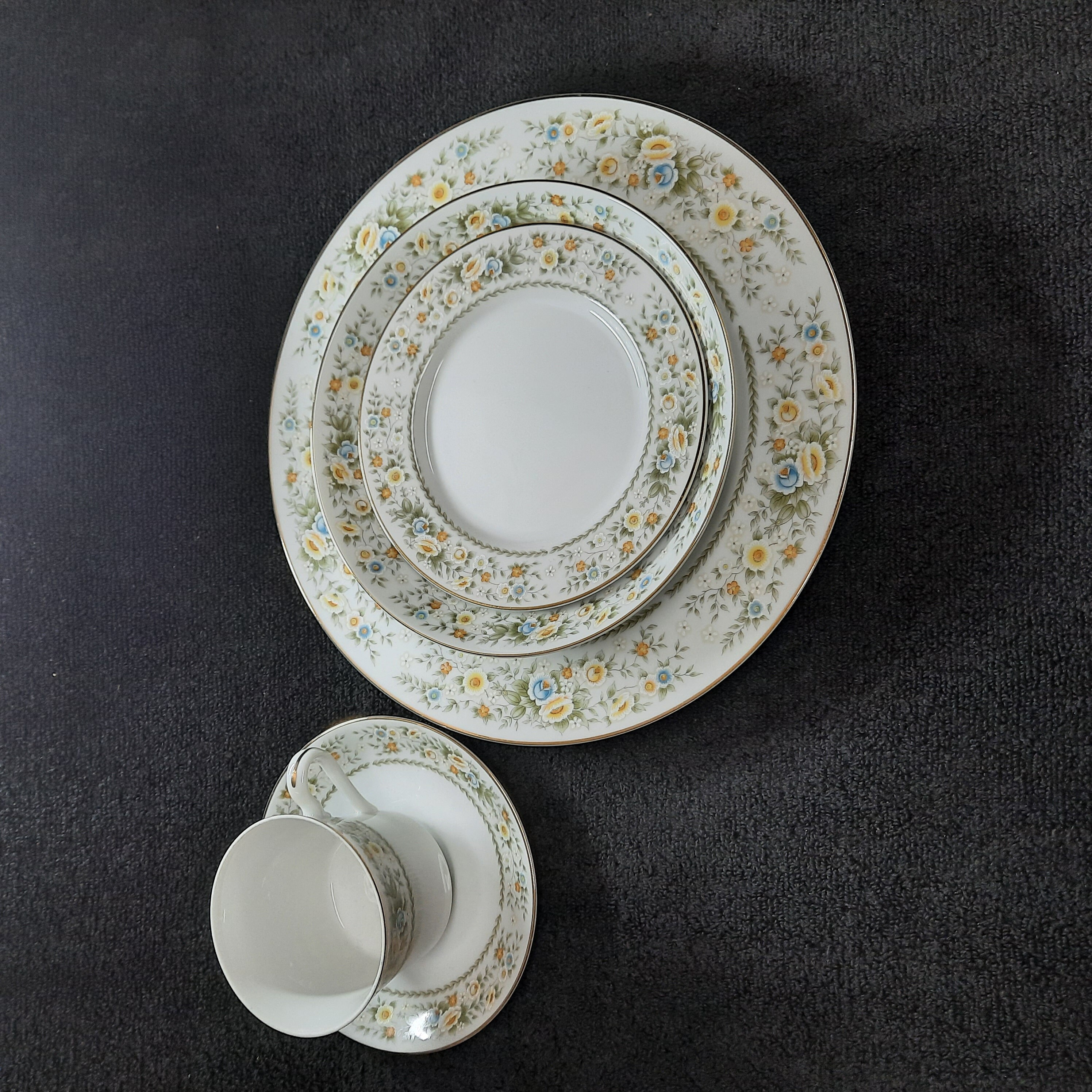M Fine China Japan Priscilla 5551 Pattern 5 Piece Place Setting - Etsy