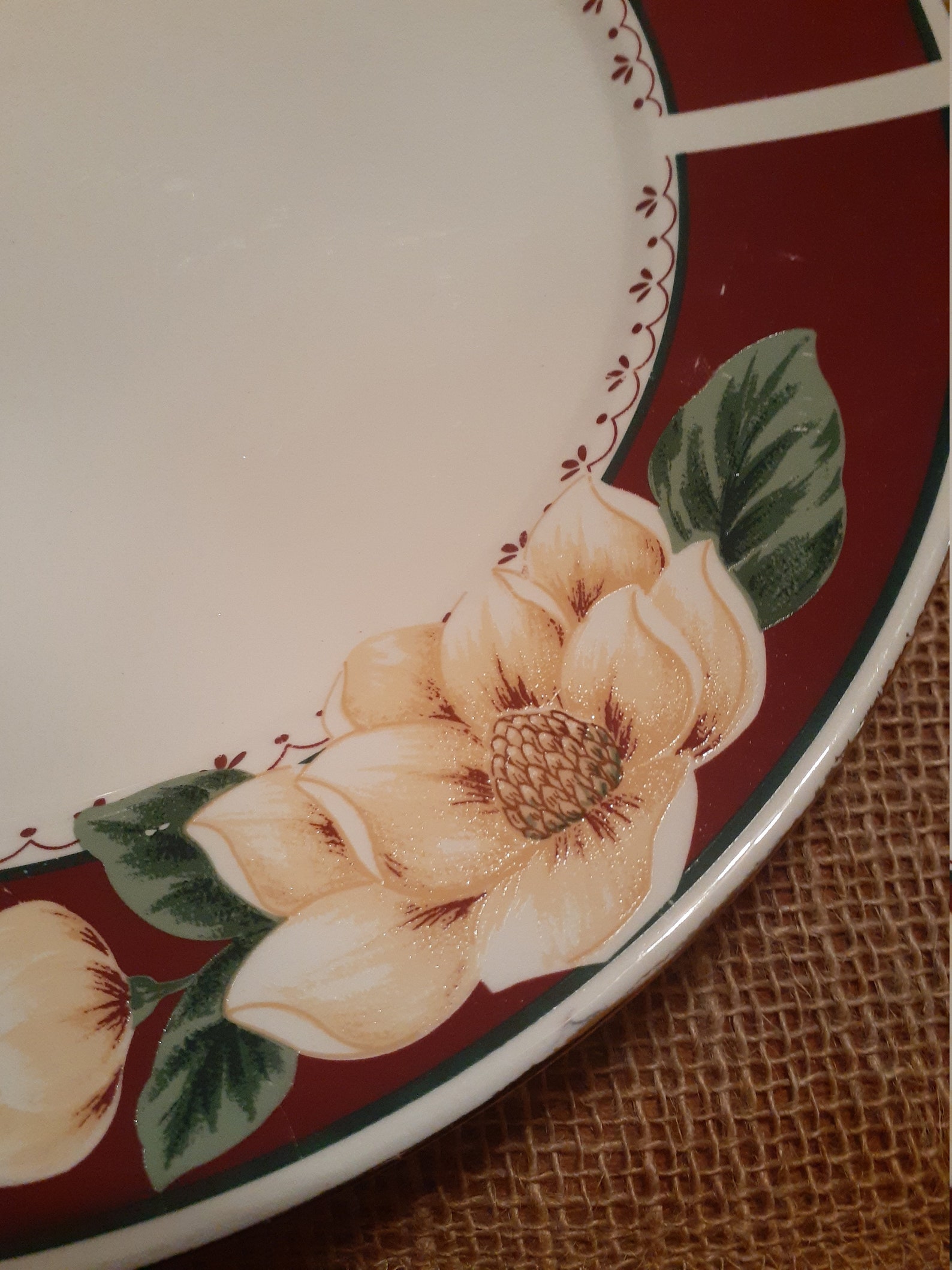 Gibson Magnolia Pattern Chop Plate Platter Etsy