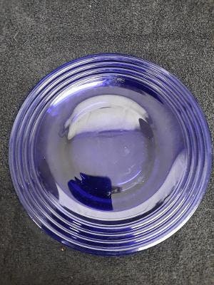 Bormioli Rocco Forum Saphir Pattern Cobalt Glass Dinner Plate (set