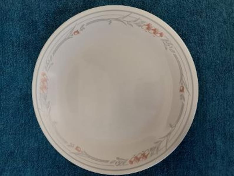 Corning Corelle Rose Pattern Dinner Plate Made in USA Etsy