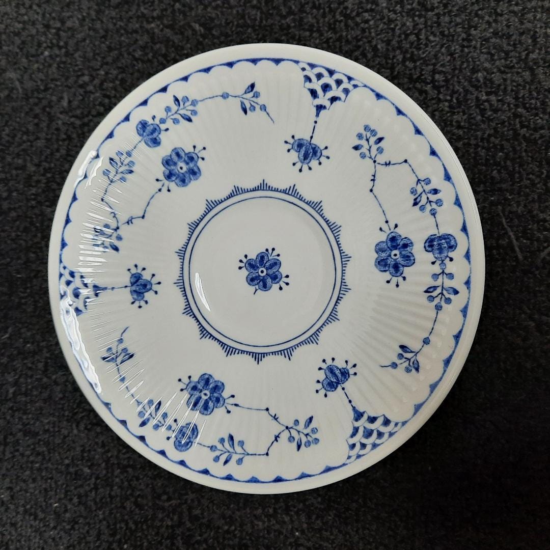 MARSELIS / Denmark型番2636ブルー花文様プレート デンマーク Furnivals Denmark Blue Pattern Dinner Plate Made in England